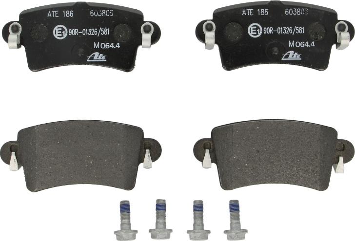 ATE 13.0460-3806.2 - Гальмівні колодки, дискові гальма autocars.com.ua