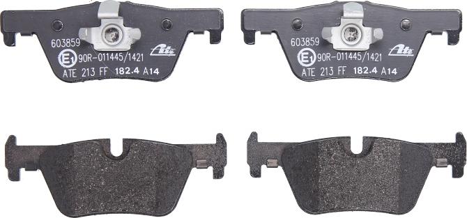 ATE 13.0460-3859.2 - Гальмівні колодки, дискові гальма autocars.com.ua