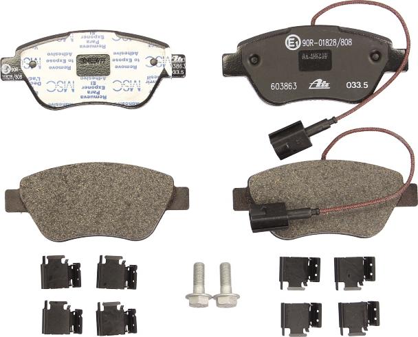 ATE 13.0460-3863.2 - Гальмівні колодки, дискові гальма autocars.com.ua
