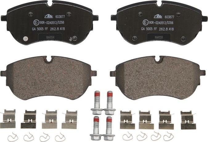 ATE 13.0460-3877.2 - Гальмівні колодки, дискові гальма autocars.com.ua