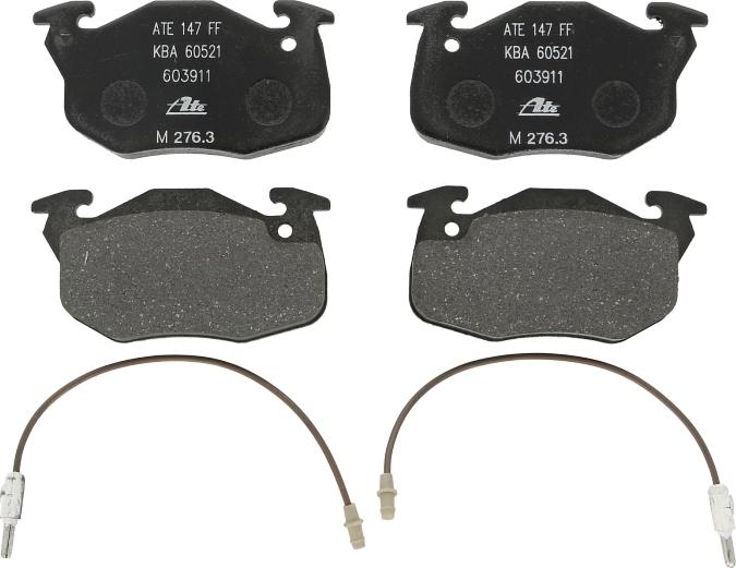 ATE 13.0460-3911.2 - Гальмівні колодки, дискові гальма autocars.com.ua