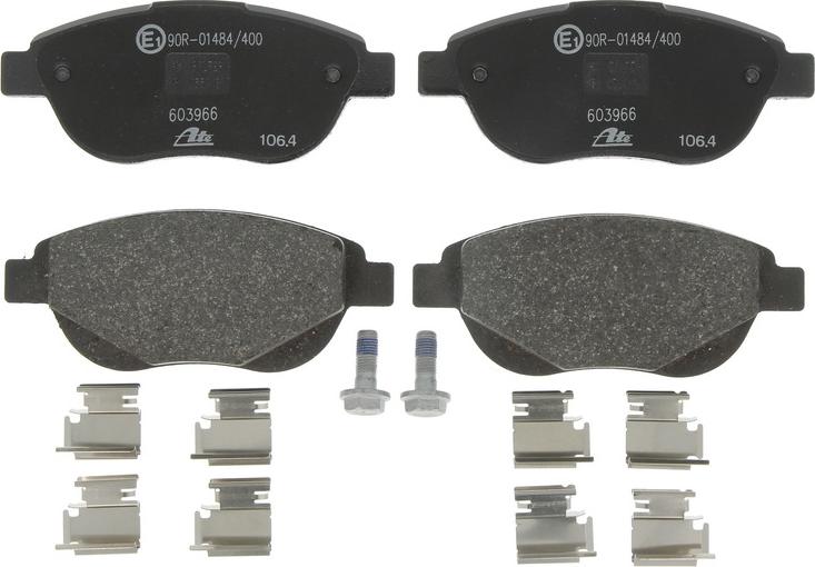 ATE 13.0460-3966.2 - Гальмівні колодки, дискові гальма autocars.com.ua