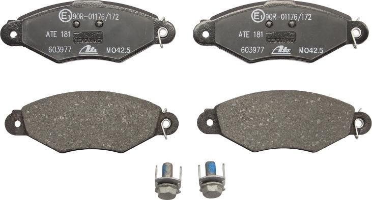 ATE 13.0460-3977.2 - Гальмівні колодки, дискові гальма autocars.com.ua