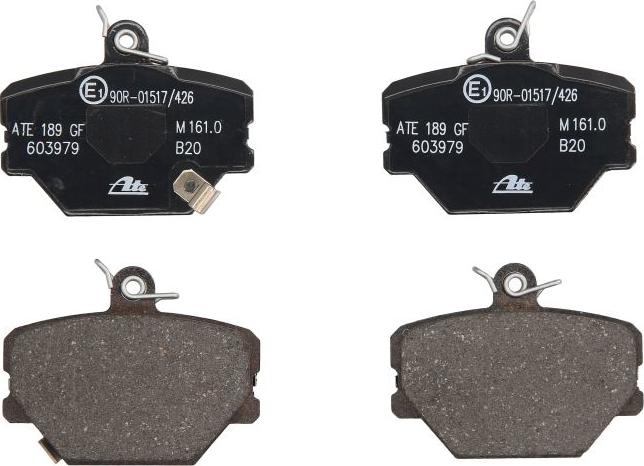 ATE 13.0460-3979.2 - Гальмівні колодки, дискові гальма autocars.com.ua