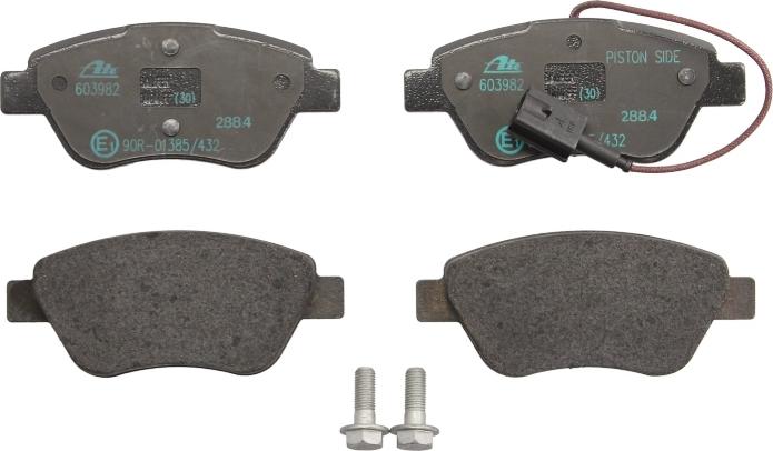 ATE 13.0460-3982.2 - Гальмівні колодки, дискові гальма autocars.com.ua