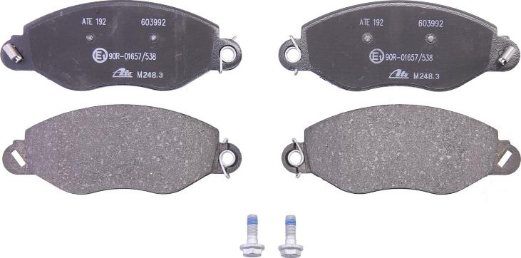 ATE 13.0460-3992.2 - Гальмівні колодки, дискові гальма autocars.com.ua