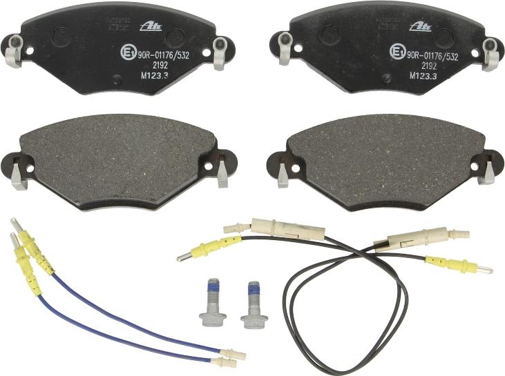 ATE 13.0460-3997.2 - Гальмівні колодки, дискові гальма autocars.com.ua