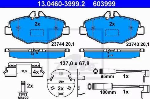 Alpha Brakes HKP-ME-028 - Гальмівні колодки, дискові гальма autocars.com.ua