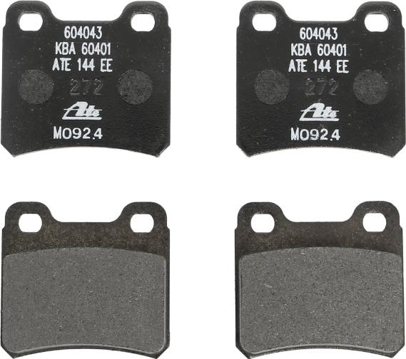 ATE 13.0460-4043.2 - Гальмівні колодки, дискові гальма autocars.com.ua