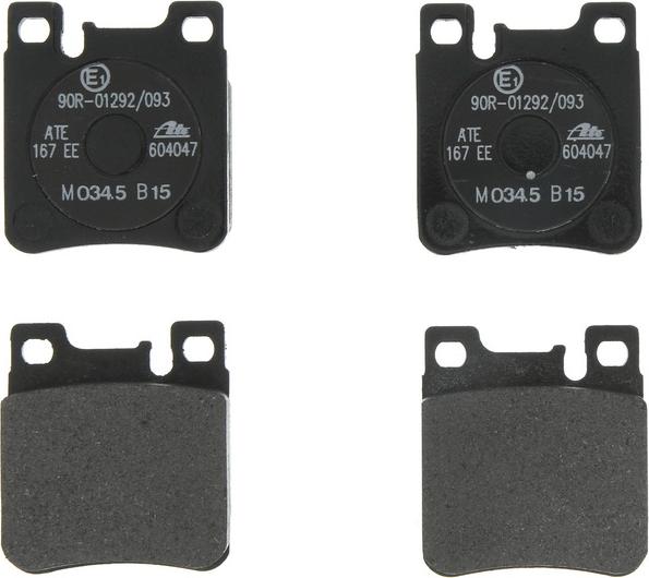 ATE 13.0460-4047.2 - Гальмівні колодки, дискові гальма autocars.com.ua