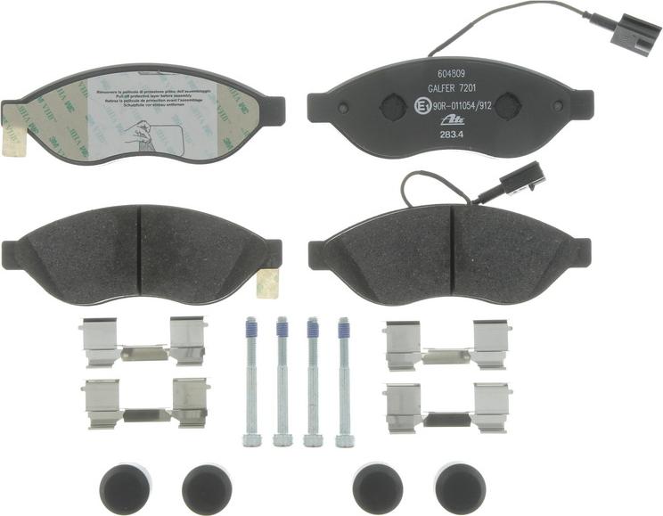 ATE 13.0460-4809.2 - Гальмівні колодки, дискові гальма autocars.com.ua