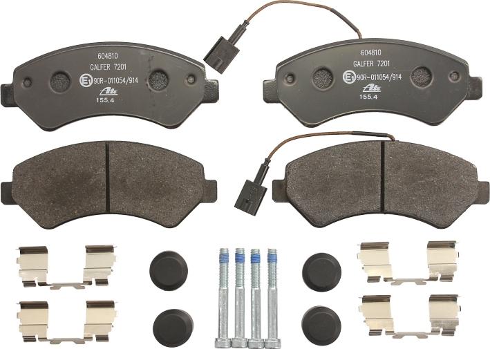 ATE 13.0460-4810.2 - Гальмівні колодки, дискові гальма autocars.com.ua