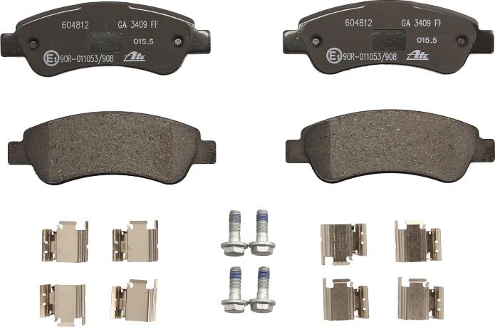 ATE 13.0460-4812.2 - Гальмівні колодки, дискові гальма autocars.com.ua