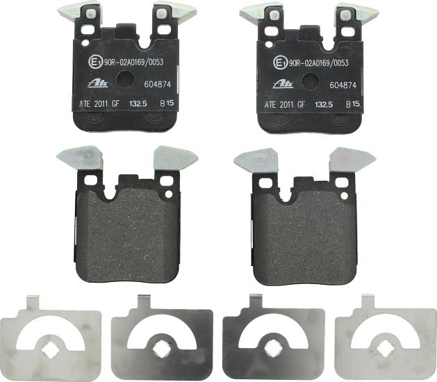 ATE 13.0460-4874.2 - Гальмівні колодки, дискові гальма autocars.com.ua