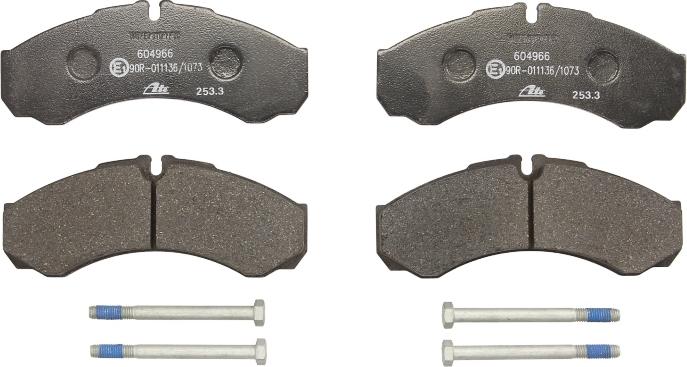 ATE 13.0460-4966.2 - Гальмівні колодки, дискові гальма autocars.com.ua