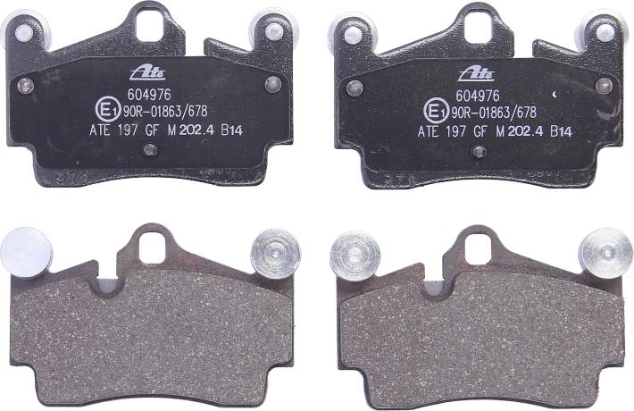ATE 13.0460-4976.2 - Гальмівні колодки, дискові гальма autocars.com.ua