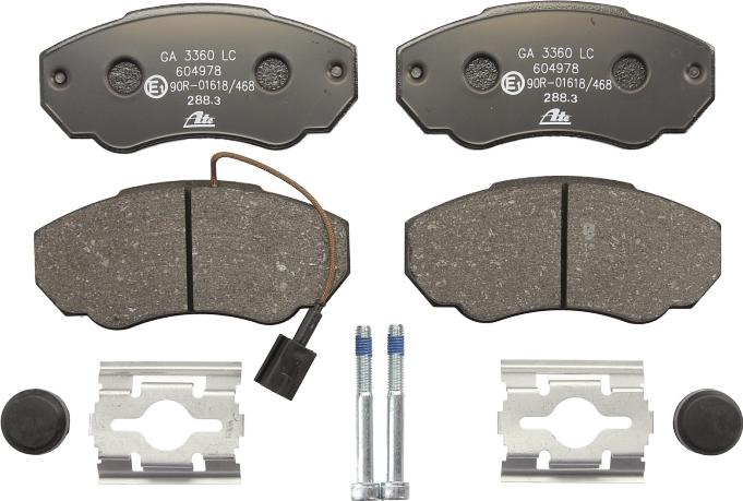 ATE 13.0460-4978.2 - Гальмівні колодки, дискові гальма autocars.com.ua