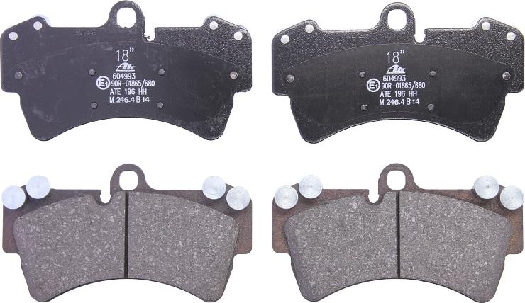 ATE 13.0460-4993.2 - Гальмівні колодки, дискові гальма autocars.com.ua
