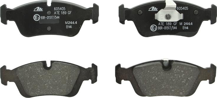 ATE 13.0460-5405.2 - Гальмівні колодки, дискові гальма autocars.com.ua