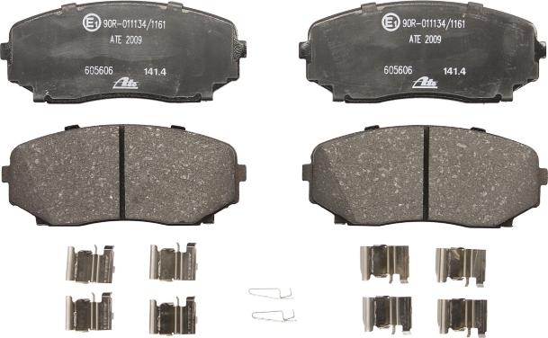 ATE 13.0460-5606.2 - Гальмівні колодки, дискові гальма autocars.com.ua