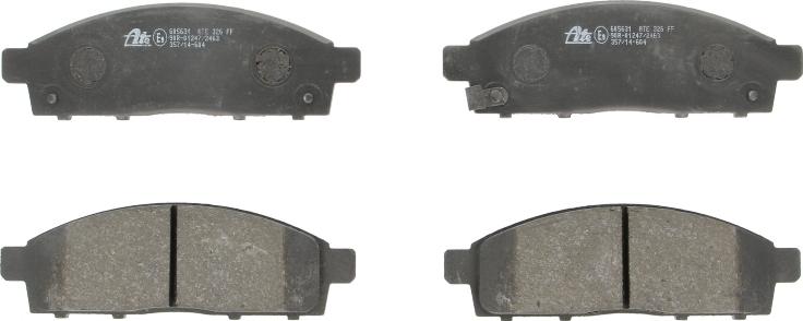 ATE 13.0460-5631.2 - Гальмівні колодки, дискові гальма autocars.com.ua