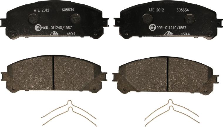 ATE 13.0460-5634.2 - Гальмівні колодки, дискові гальма autocars.com.ua