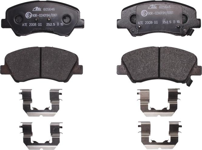 ATE 13.0460-5646.2 - Гальмівні колодки, дискові гальма autocars.com.ua