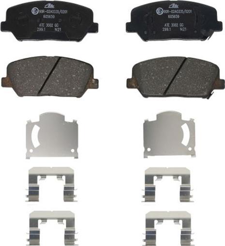 ATE 13.0460-5659.2 - Гальмівні колодки, дискові гальма autocars.com.ua