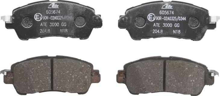 ATE 13.0460-5674.2 - Гальмівні колодки, дискові гальма autocars.com.ua