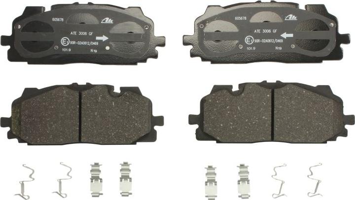 ATE 13.0460-5678.2 - Гальмівні колодки, дискові гальма autocars.com.ua