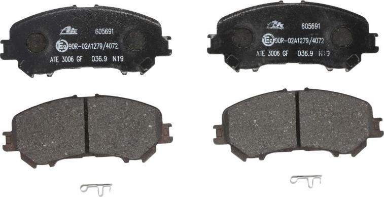 ATE 13.0460-5691.2 - Гальмівні колодки, дискові гальма autocars.com.ua