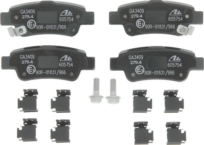 ATE 13.0460-5754.2 - Гальмівні колодки, дискові гальма autocars.com.ua