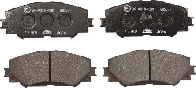 ATE 13.0460-5767.2 - Гальмівні колодки, дискові гальма autocars.com.ua
