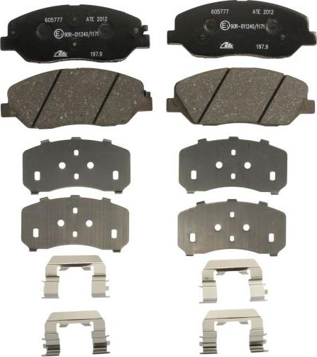 ATE 13.0460-5777.2 - Гальмівні колодки, дискові гальма autocars.com.ua
