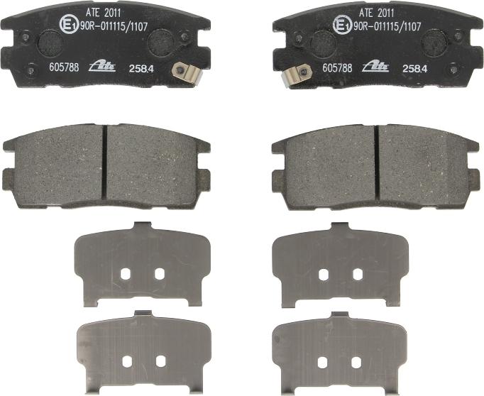 ATE 13.0460-5788.2 - Гальмівні колодки, дискові гальма autocars.com.ua