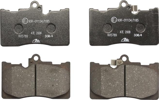 ATE 13.0460-5789.2 - Гальмівні колодки, дискові гальма autocars.com.ua