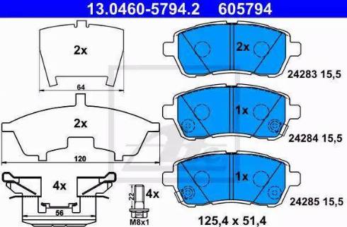 Alpha Brakes HKP-MZ-063 - Тормозные колодки, дисковые, комплект autodnr.net