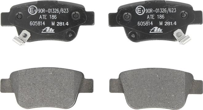 ATE 13.0460-5814.2 - Гальмівні колодки, дискові гальма autocars.com.ua