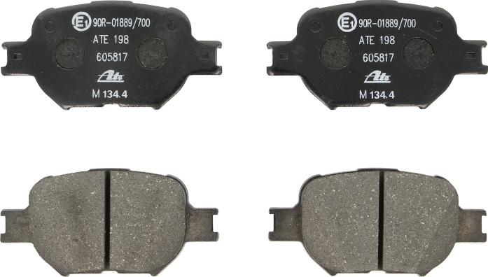 ATE 13.0460-5817.2 - Гальмівні колодки, дискові гальма autocars.com.ua