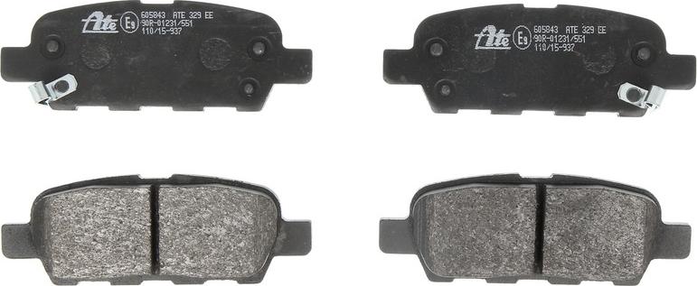 ATE 13.0460-5843.2 - Гальмівні колодки, дискові гальма autocars.com.ua