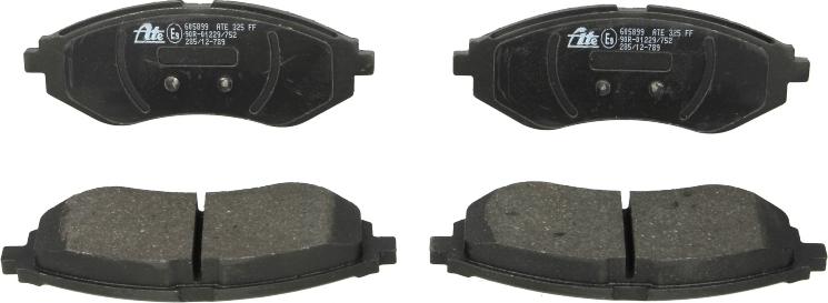 ATE 13.0460-5899.2 - Гальмівні колодки, дискові гальма autocars.com.ua