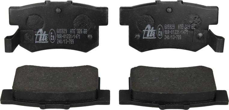 ATE 13.0460-5929.2 - Гальмівні колодки, дискові гальма autocars.com.ua