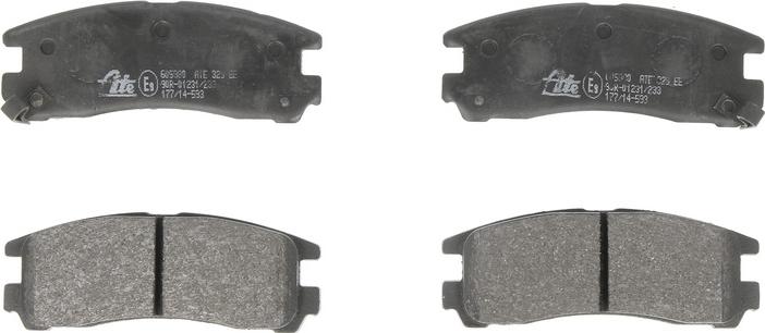 ATE 13.0460-5980.2 - Гальмівні колодки, дискові гальма autocars.com.ua