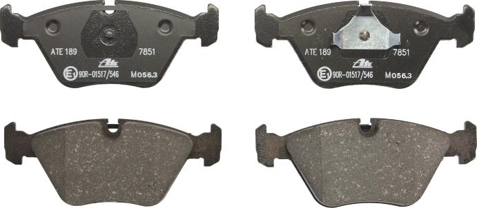 ATE 13.0460-6033.2 - Гальмівні колодки, дискові гальма autocars.com.ua
