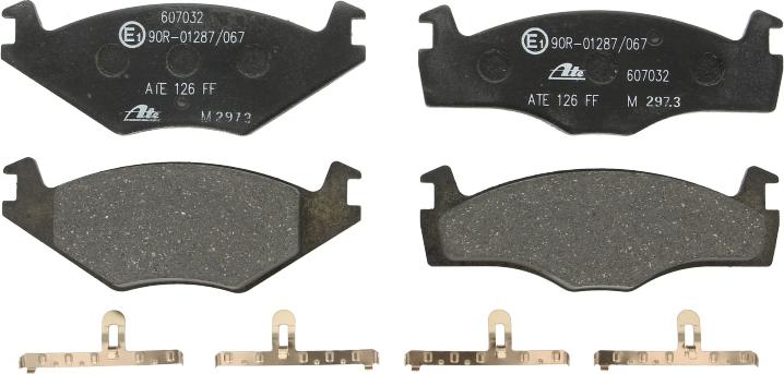 ATE 13.0460-7032.2 - Гальмівні колодки, дискові гальма autocars.com.ua