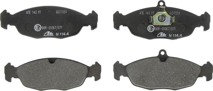ATE 13.0460-7051.2 - Гальмівні колодки, дискові гальма autocars.com.ua