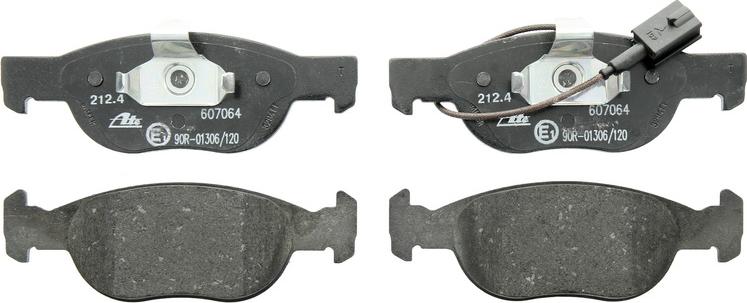 ATE 13.0460-7064.2 - Гальмівні колодки, дискові гальма autocars.com.ua