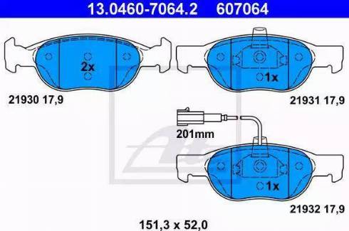 Alpha Brakes HKP-FT-021 - Гальмівні колодки, дискові гальма autocars.com.ua