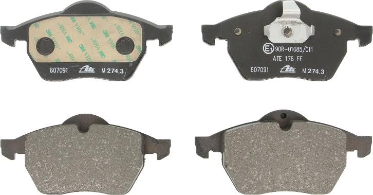 ATE 13.0460-7091.2 - Гальмівні колодки, дискові гальма autocars.com.ua