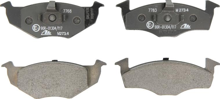 ATE 13.0460-7100.2 - Гальмівні колодки, дискові гальма autocars.com.ua